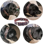 Collier cuir véritable - chien