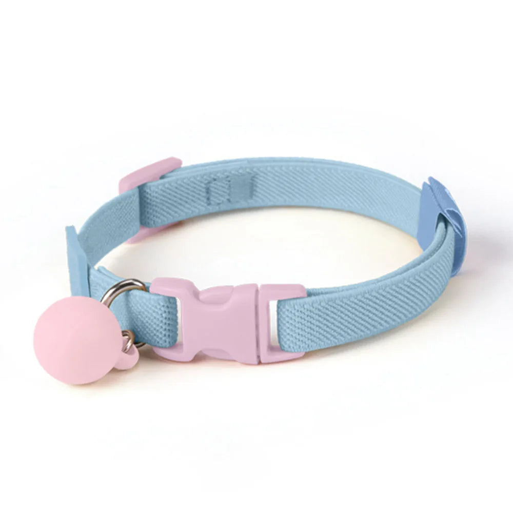 Collier élastique pour chat et petit chien avec cloche amovible