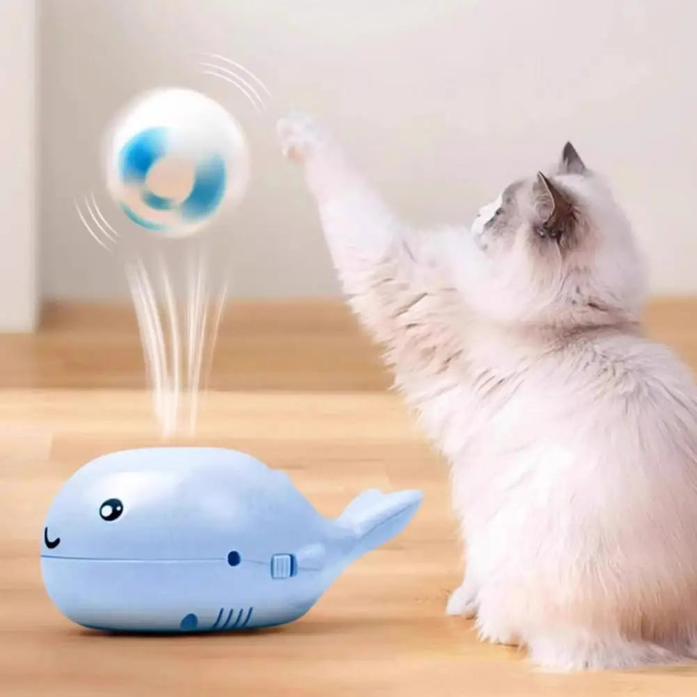 Jouet électrique en forme de baleine pour chat