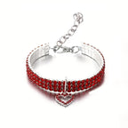 Collier strass cœur - chat ou petit chien