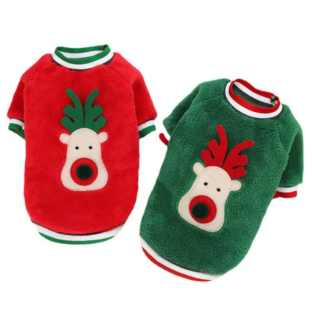 Pull de Noël en peluche pour chien & chat
