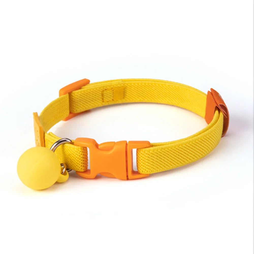 Collier élastique pour chat et petit chien avec cloche amovible