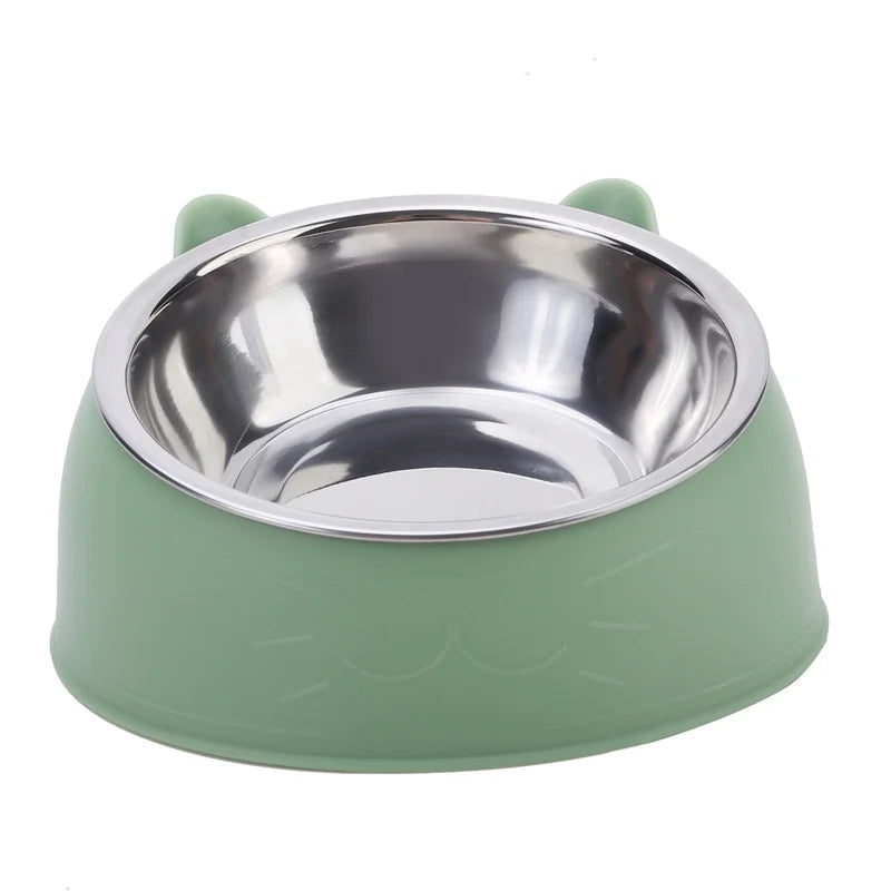 Bol incliné en inox pour chat ou petit chien