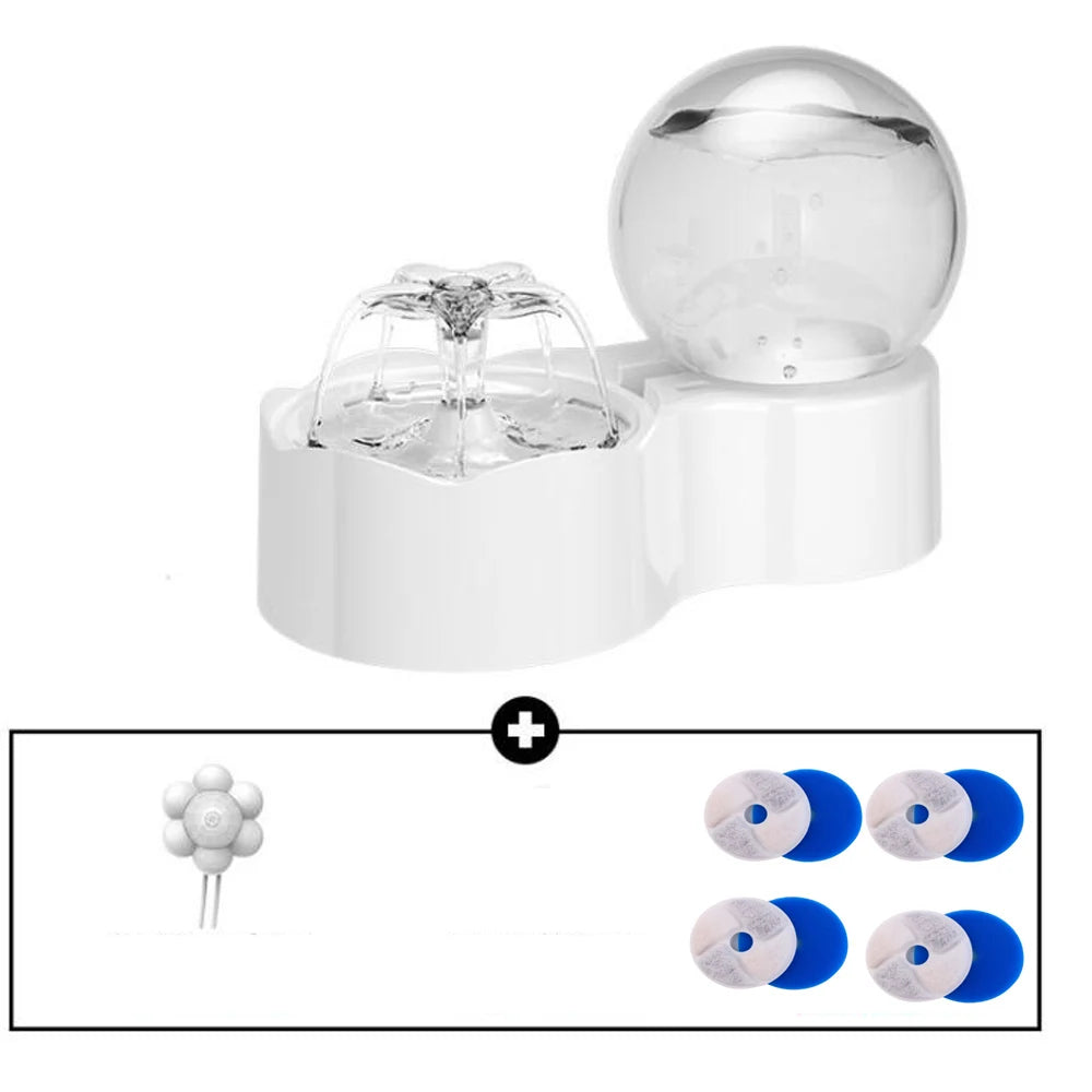 Fontaine à eau en forme de globe pour chat et petit chien