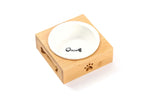 Gamelle sur support en bambou – chien et chat
