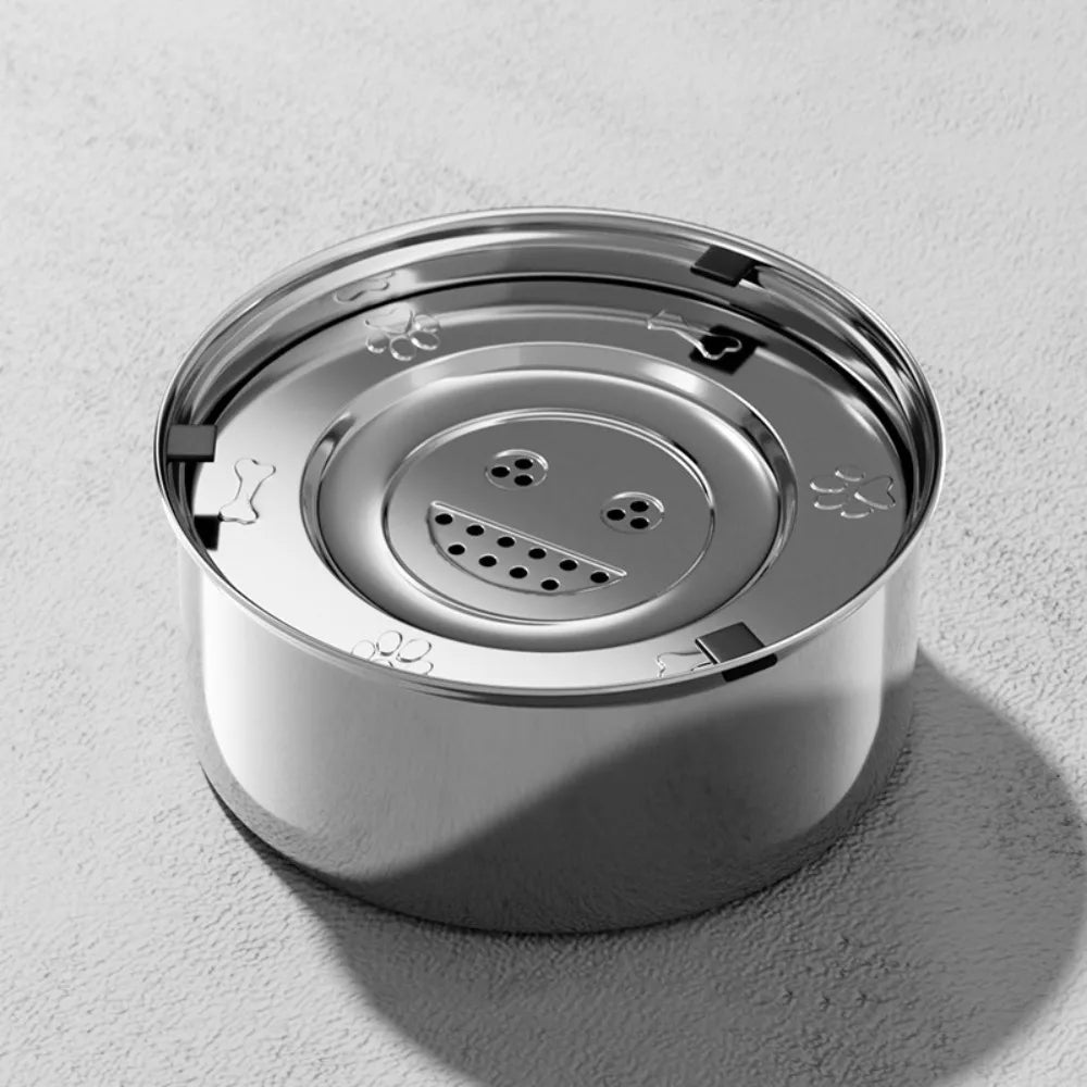 Bol à eau inox avec disque flottant - chien ou chat