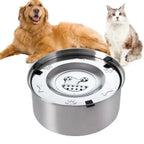 Bol à eau inox avec disque flottant - chien ou chat