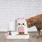 Distributeur 2-en-1 eau et croquettes - chat ou petit chien