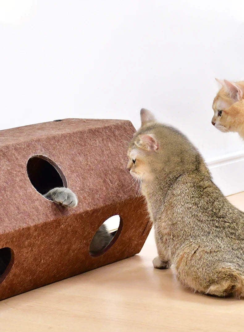 Tunnel de jeu en feutre – chat