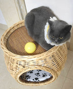 Maison en rotin pour chat