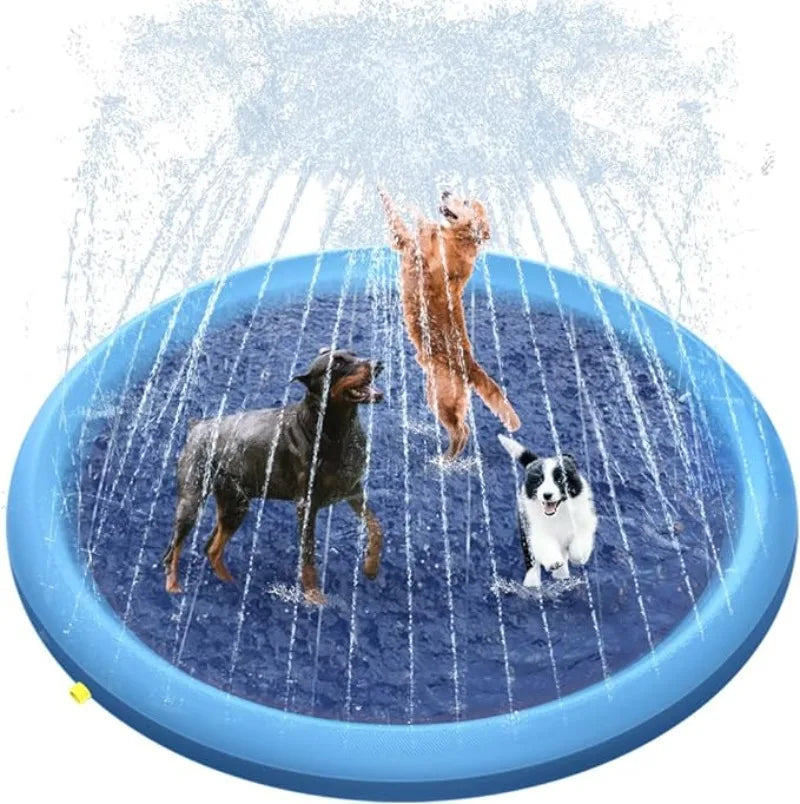 Tapis de jeu aquatique à jets d'eau - chien