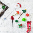 Chaussette de Noël Contenant Jouets pour Chat