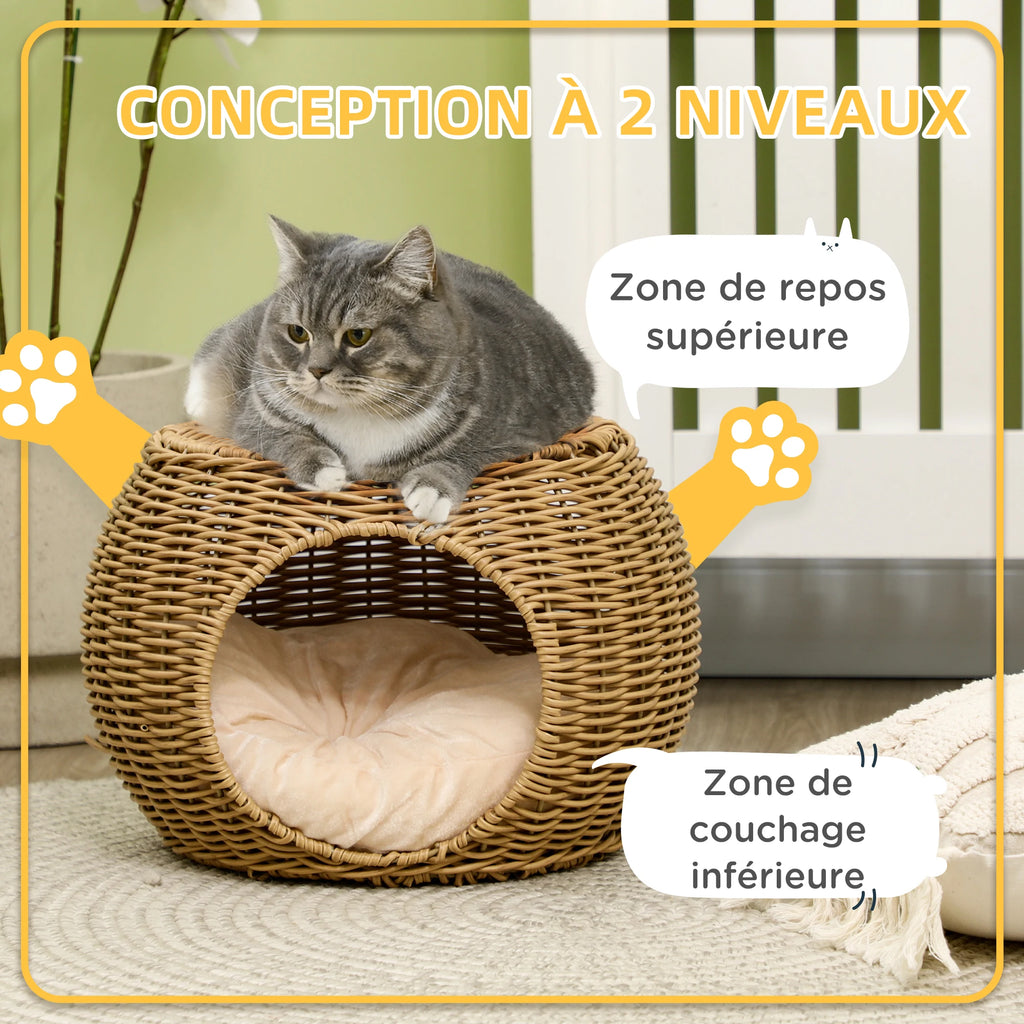Panier cocon 2 niveaux - chat