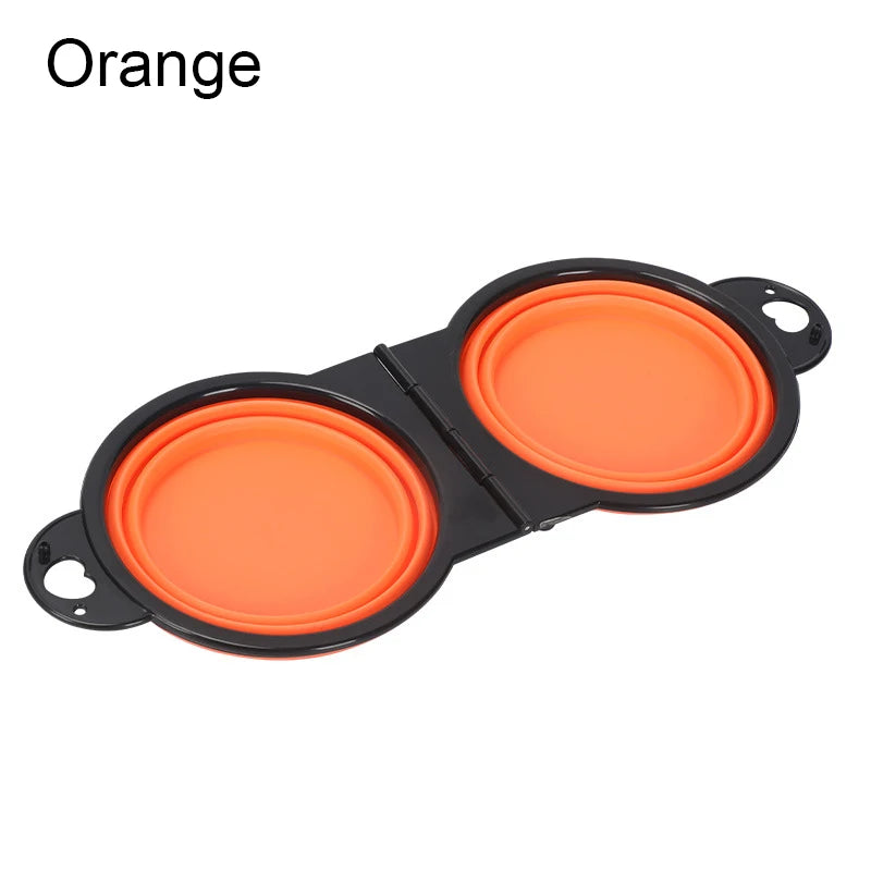 Bol Double Pliable 2 en 1 en Silicone pour chien et chat