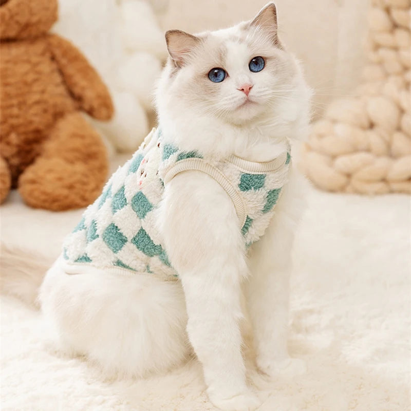 Gilet chaud d’hiver avec fermeture - chat et chien