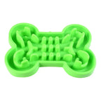 Gamelle lente en silicone en forme d’os pour chien et chat