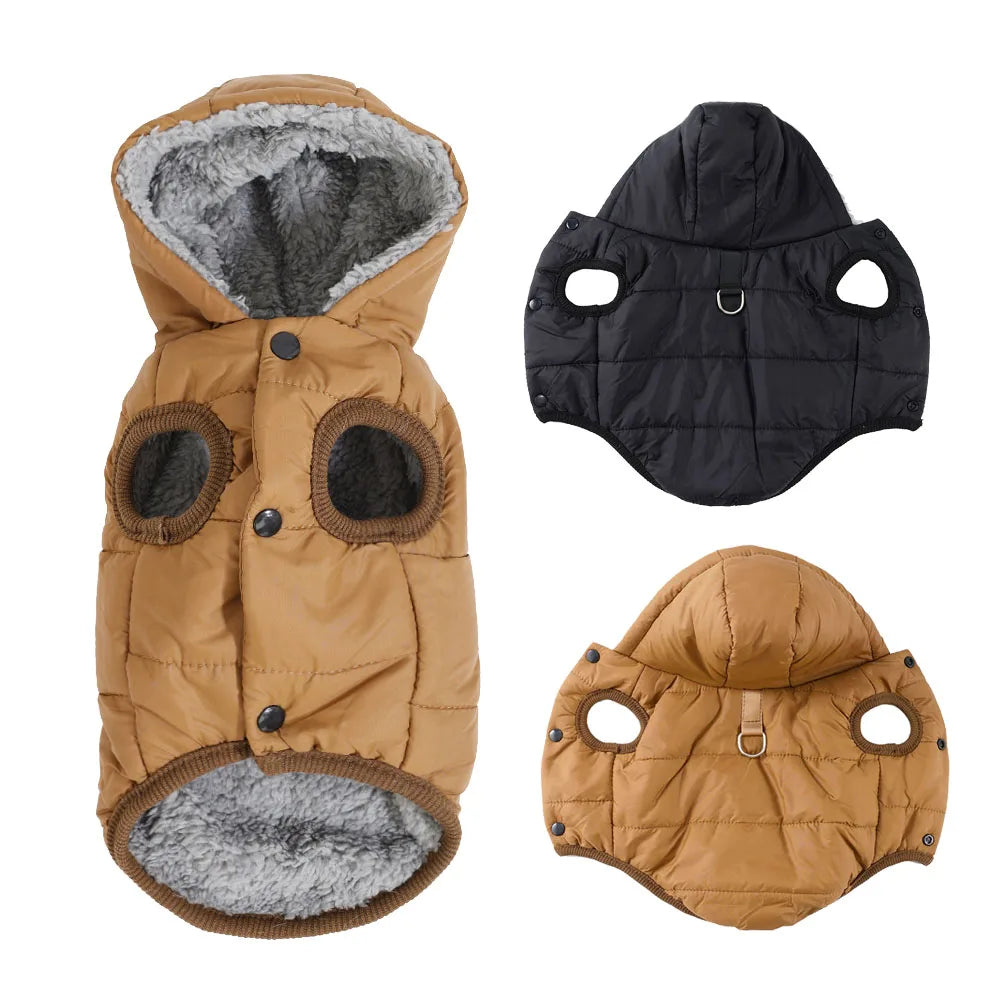 Veste d’Hiver à Capuche Imperméable pour Chien et Chat