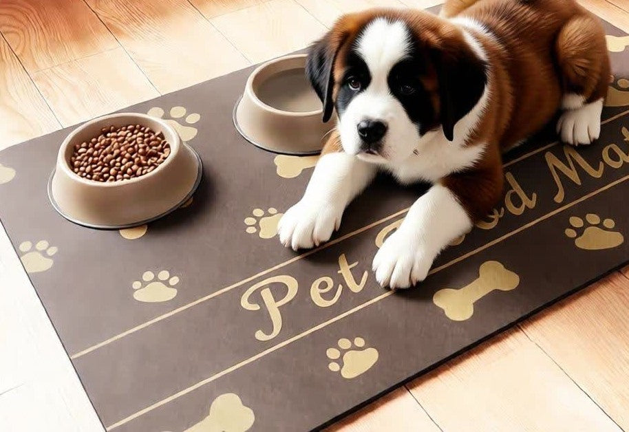 Tapis absorbant pour gamelle - chien ou chat