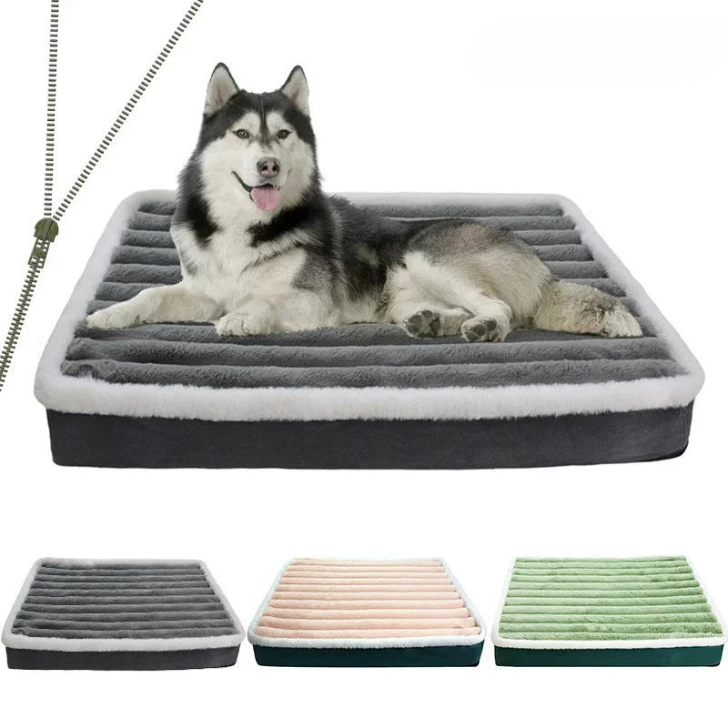 Lit rectangulaire ultra peluche en mousse pour chien et chat