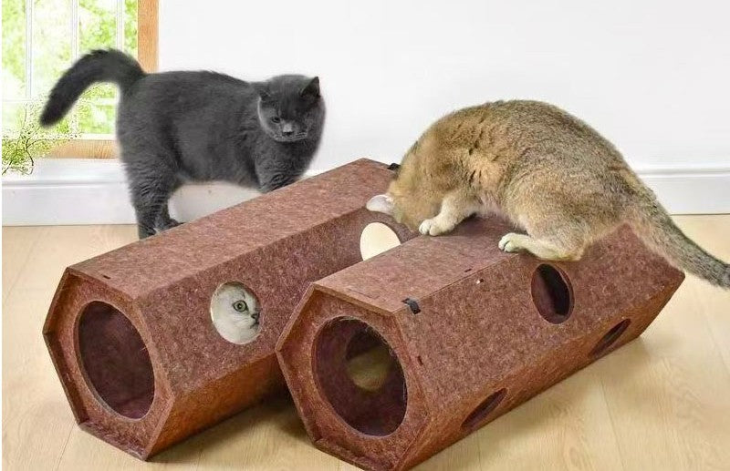 Tunnel de jeu en feutre – chat