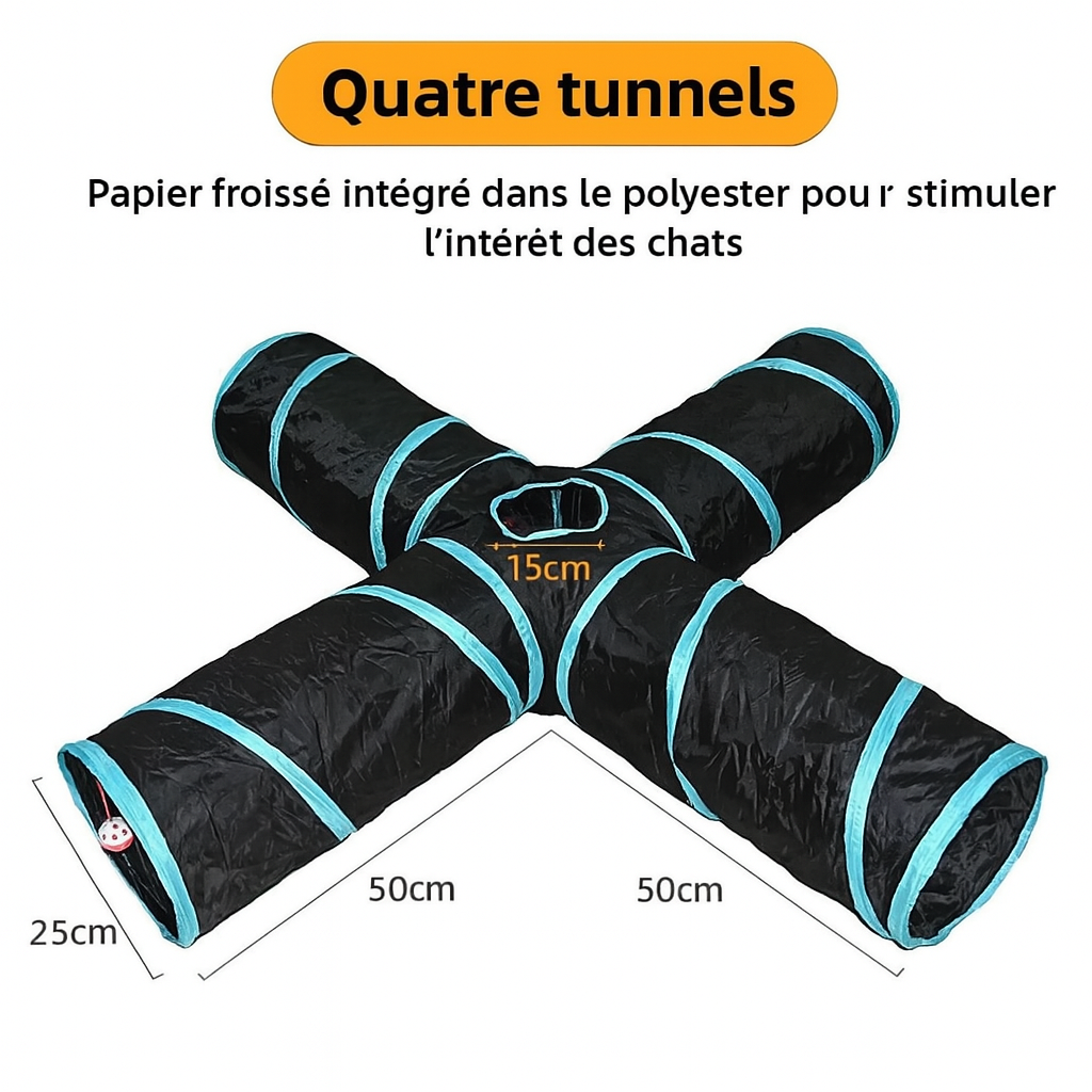 Tunnel de jeu pliable pour chat