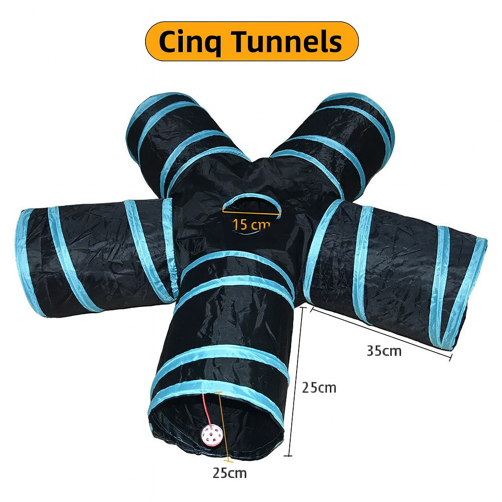 Tunnel de jeu pliable pour chat
