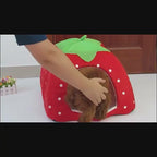 Maison d’intérieur en peluche forme fraise ou léopard