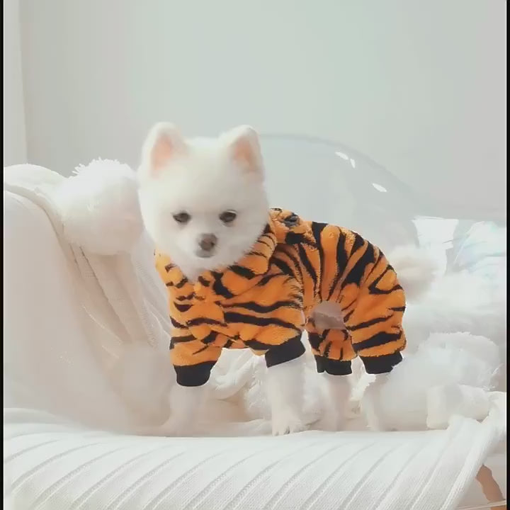 Costume rigolo en flanelle pour chien et chat