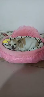Lit pour chien et chat style princesse en dentelle