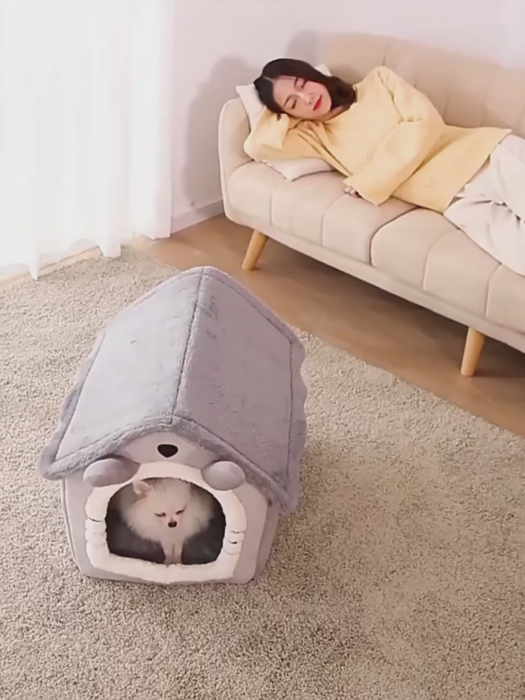 Maison d’intérieur chaude pour chien & chat