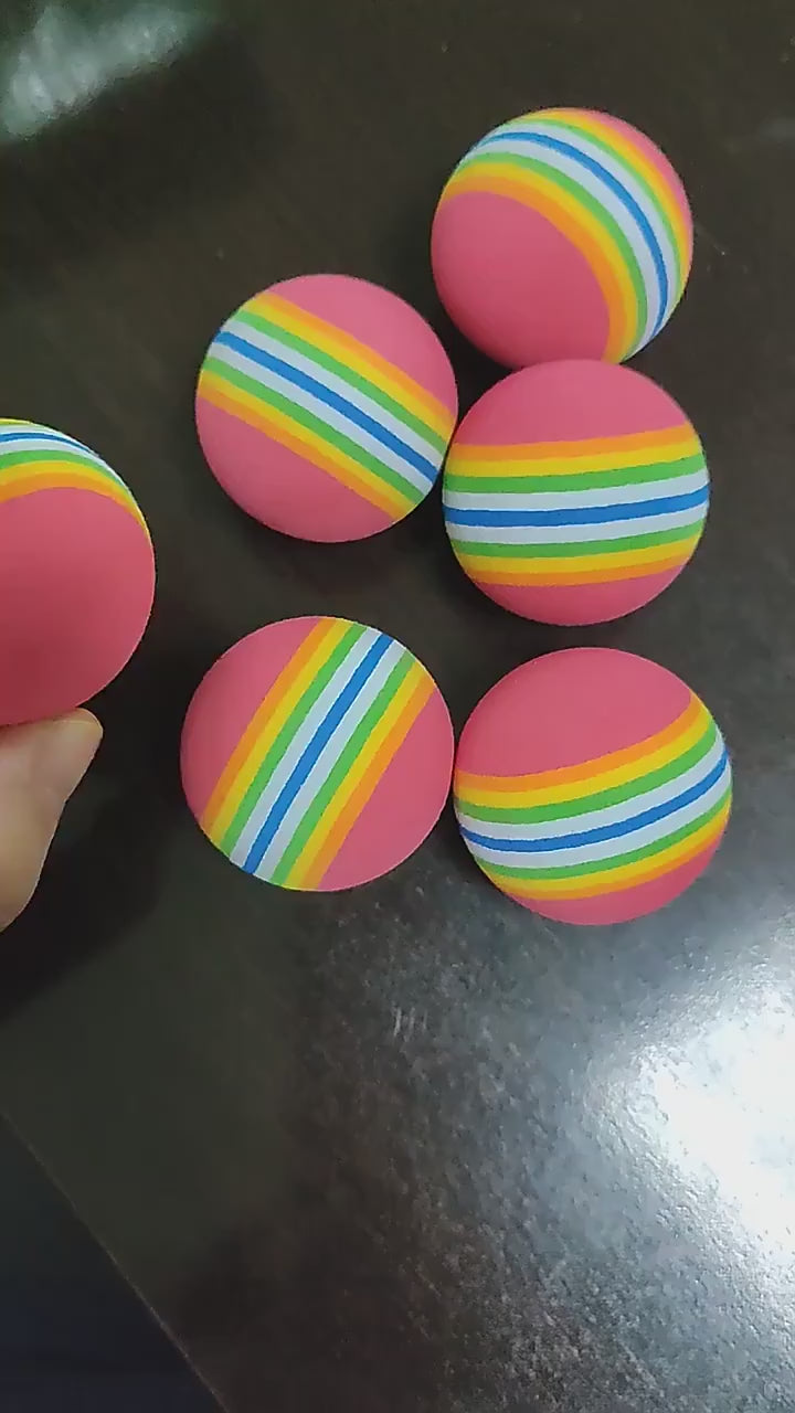 Balles interactives arc-en-ciel en mousse EVA