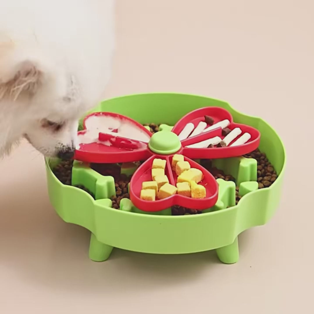 Gamelle puzzle anti-glouton antidérapante - chien et chat