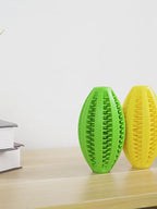 Jouet ballon de rugby en caoutchouc pour chien