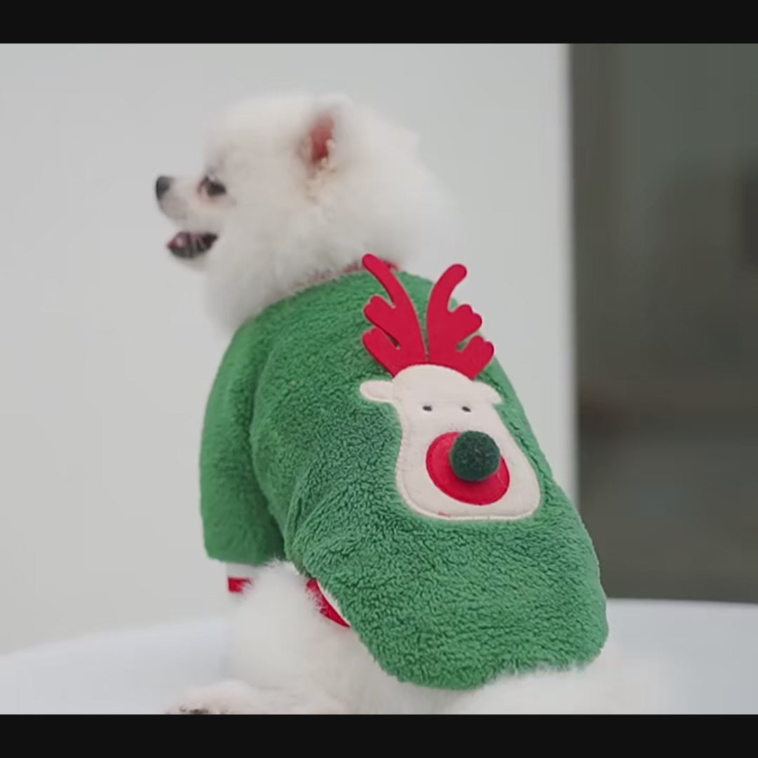 Pull de Noël en peluche pour chien & chat