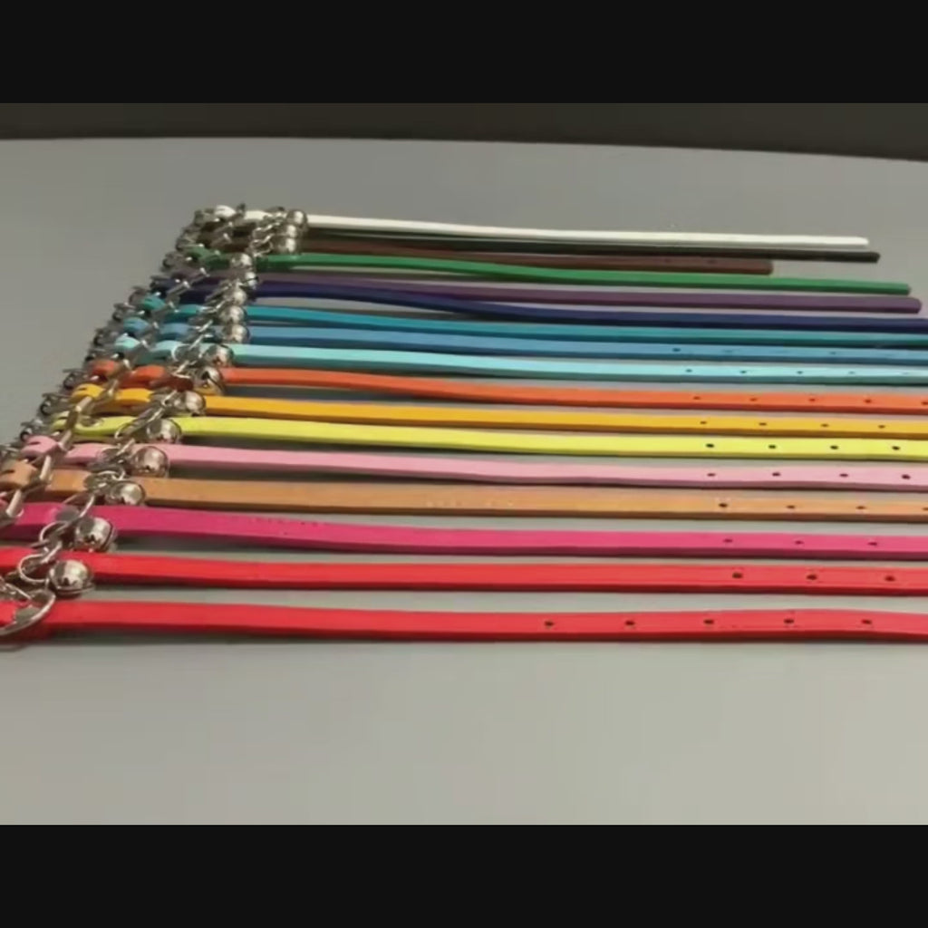 Collier en cuir pour chat et petit chien