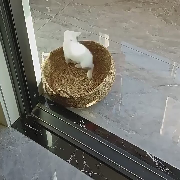 Maison de Couchage en Rotin pour Chat