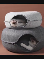 Tunnel Donut en Feutre pour Chat
