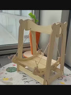 Hamac suspendu sécurisé en bois pour chat