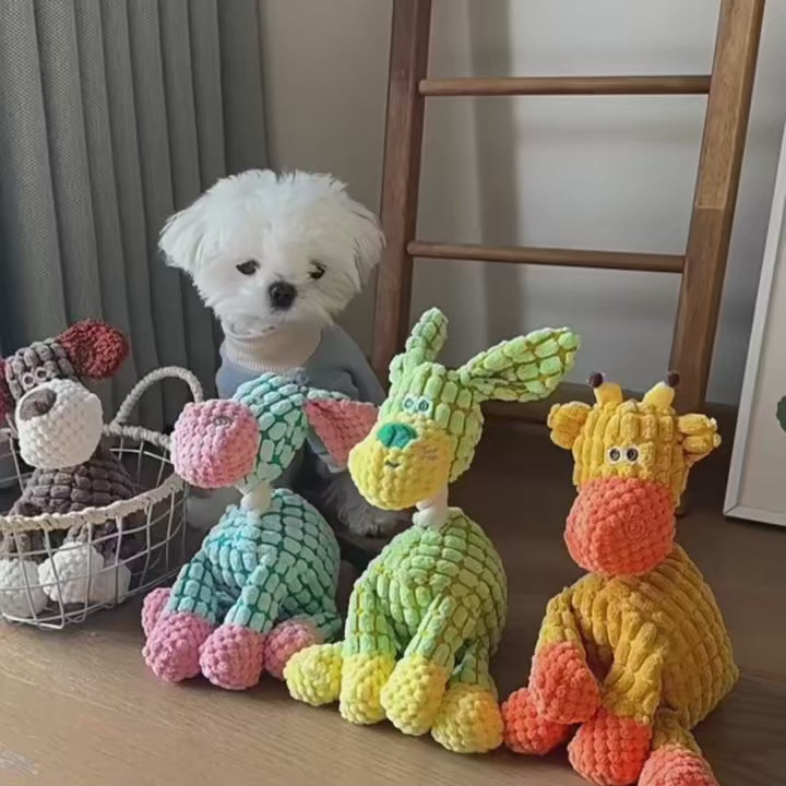 Peluche doudou avec couineur léger – chien