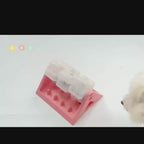 Jouet triangulaire distributeur de friandises interactif pour petit chien et chat